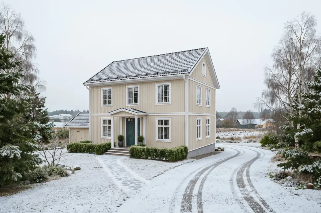 takskottning och sn r jning p villatak i hedvigslund lta