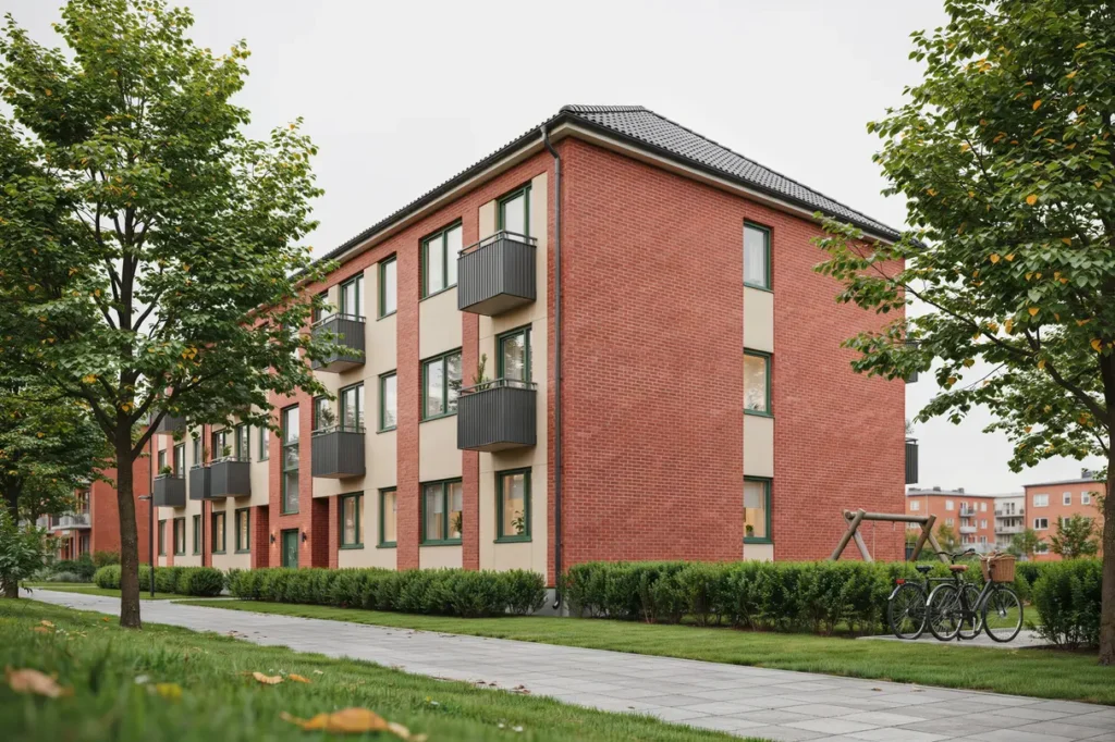 till ggsisolering av fasad och ytterv gg p flerbostadshus i skarpn ck lta